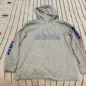 Boys adidas size M (10-12) long sleeve hooded shirt